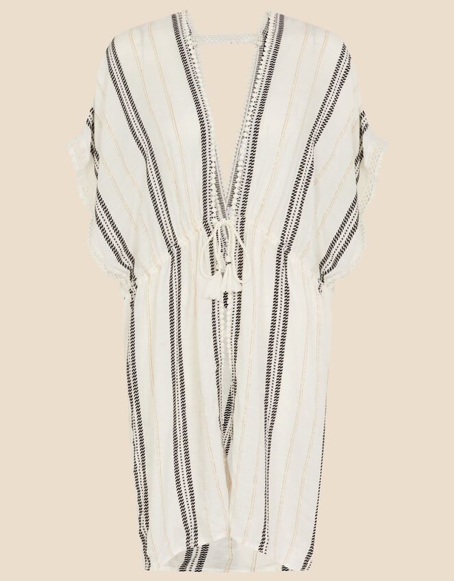 Metallic Stripe Kimono, Gold (GOLD), large
