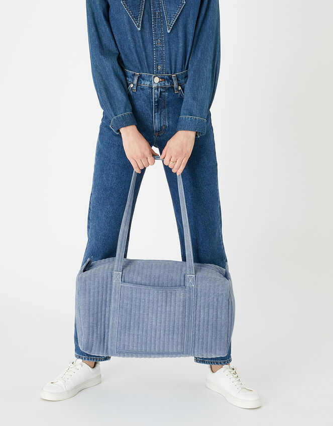 Denim Weekend Bag, , large