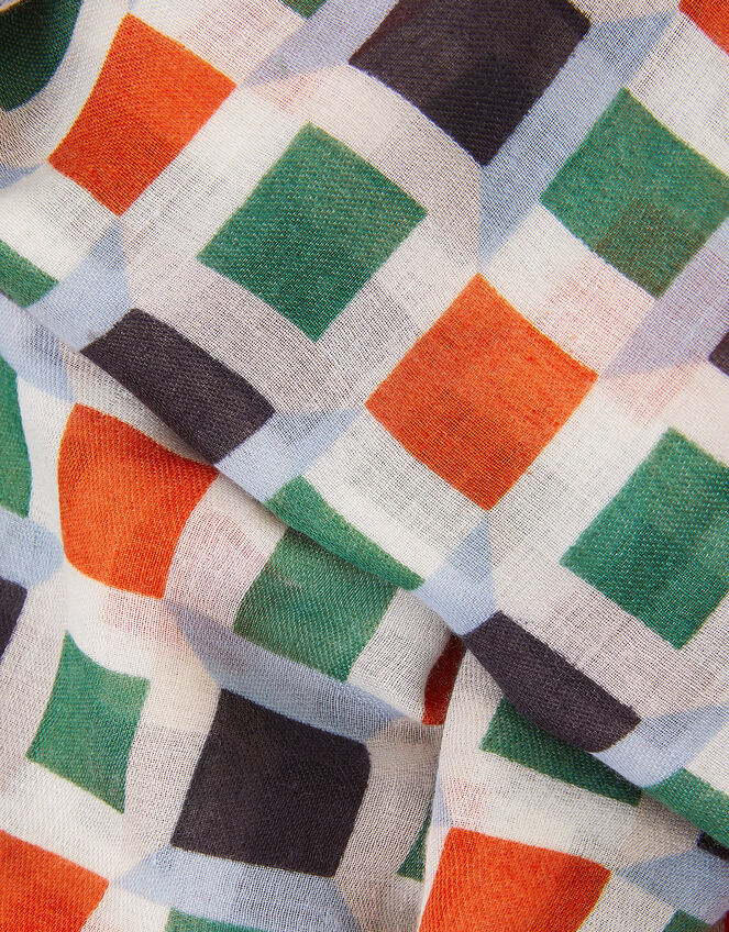Tile Print Scarf, , large