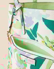 Floral Printed Shopper with Pouch, , large