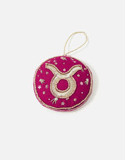 Embellished Star Sign Hanging Decoration, Pink (FUCHSIA), large