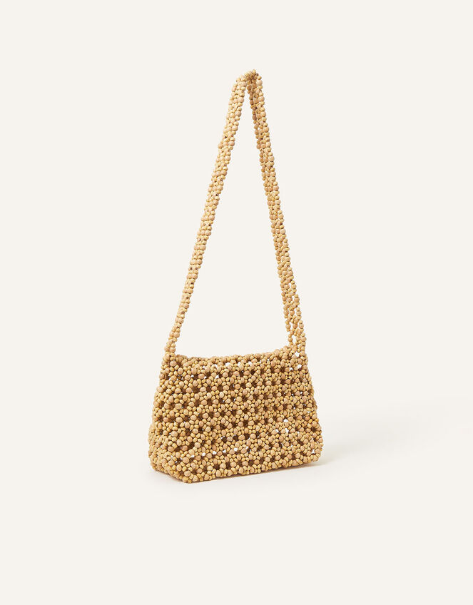 Wooden Beaded Shoulder Bag, , large