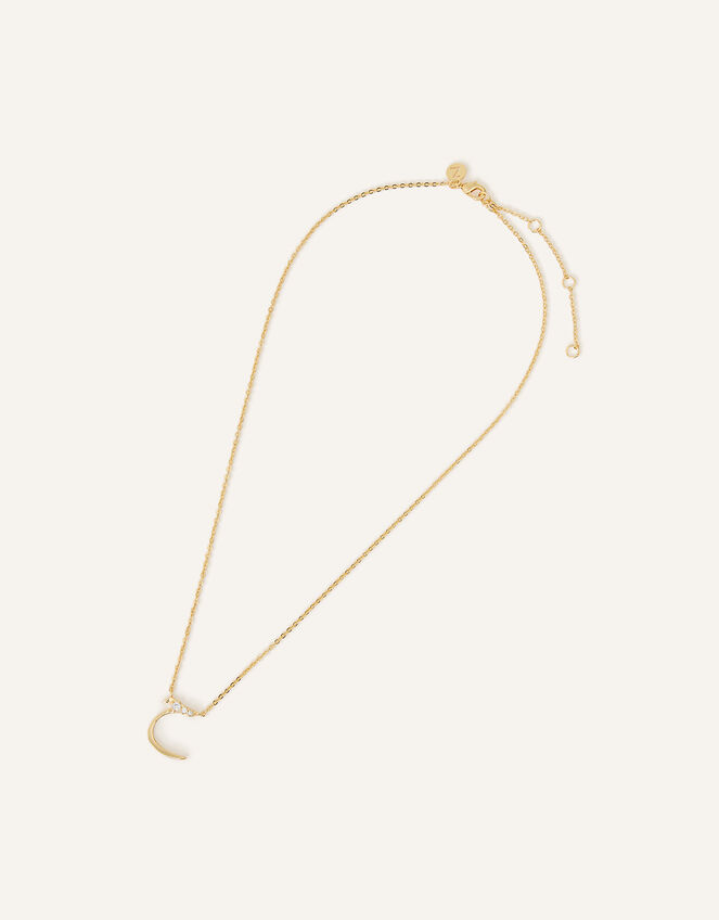 14ct Gold-Plated Arabic Initial Pendant Necklace - H (Haa), , large