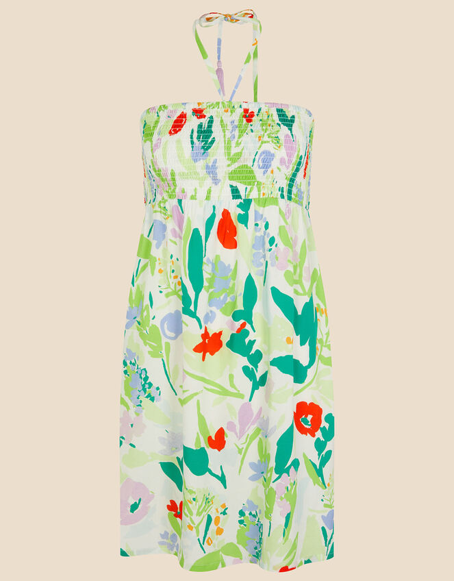 Abstract Floral Print Bandeau Dress, Multi (BRIGHTS-MULTI), large