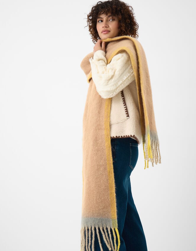 Super Soft Contrast Scarf, , large