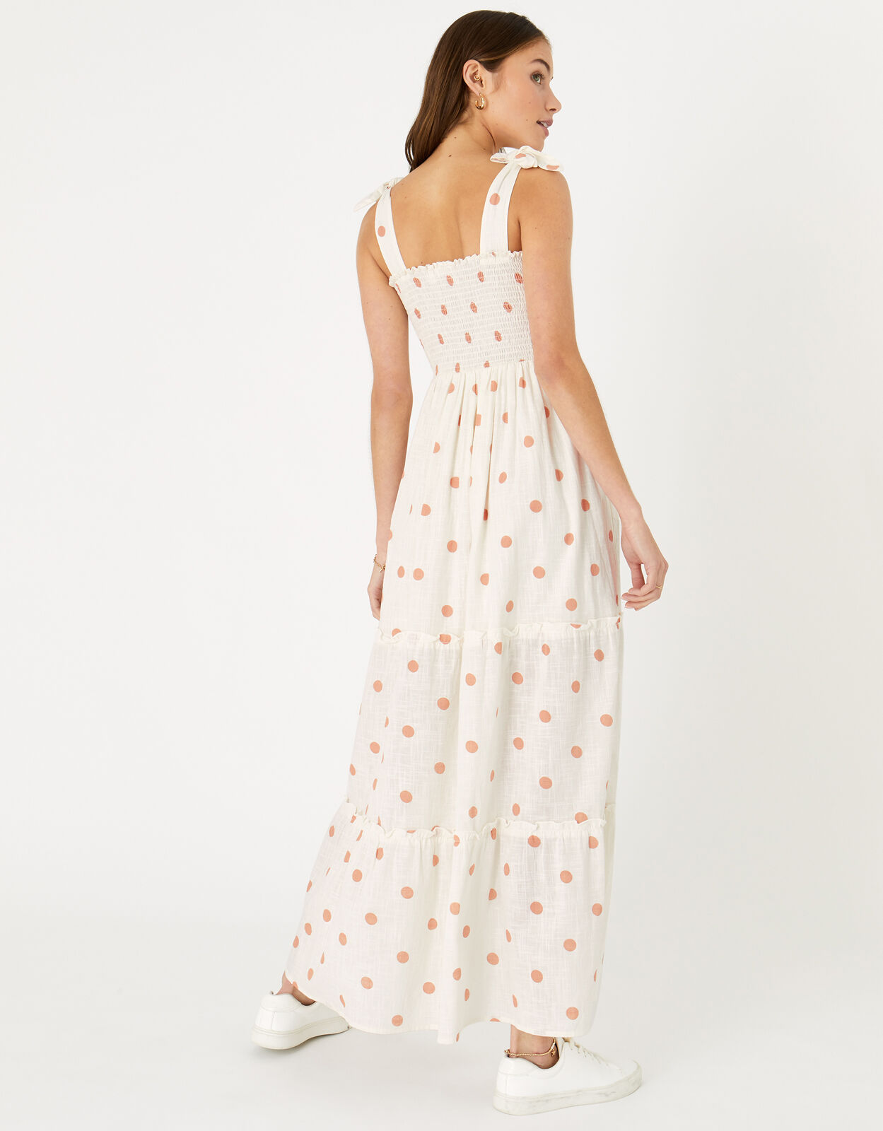 Bandeau Spot Maxi Dress Ivory | Beach 