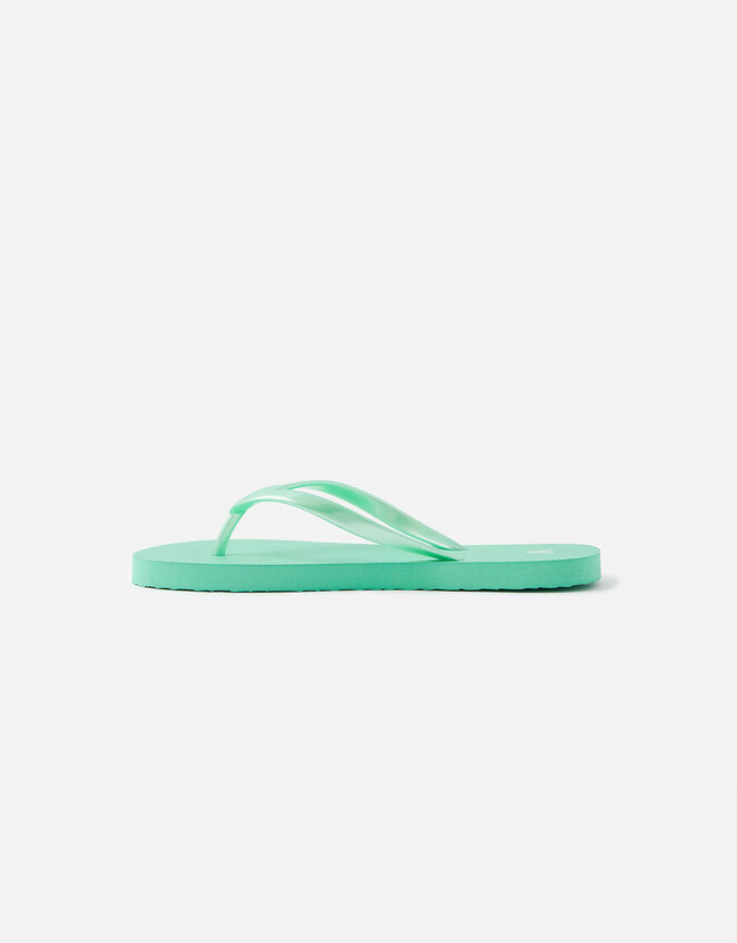 Plain Flip Flops, Green (GREEN), large