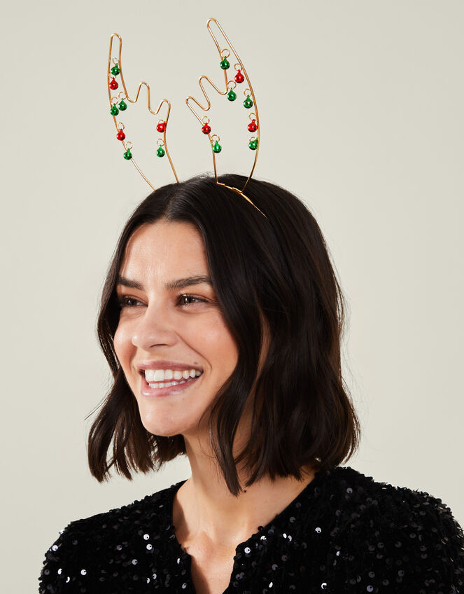 Girls Metal Jingle Bell Antlers, , large