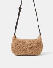 Faux Shearling Crossbody Bag, , large