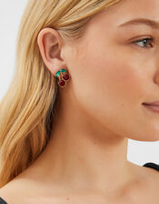 Gemstone Cherry Stud Earrings, , large