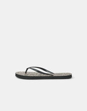 Leopard Print Flip Flops, Multi (DARKS MULTI), large