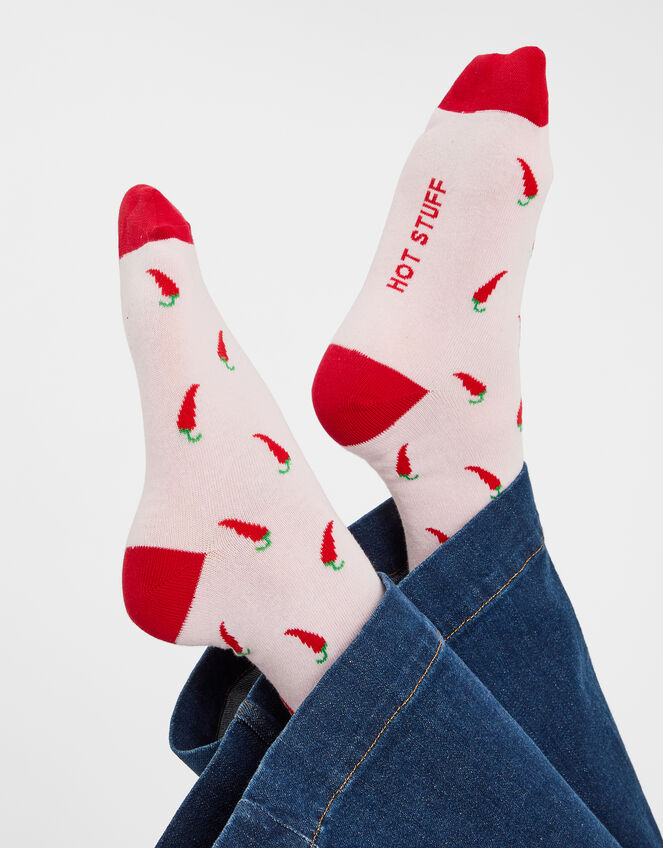 Chilli Print Socks, , large