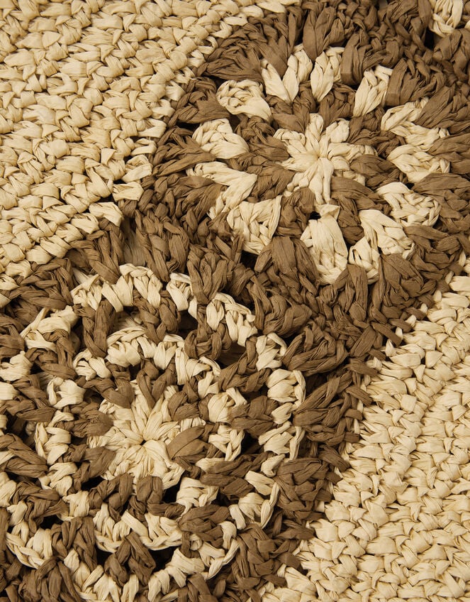Crochet Raffia Beach Bag, , large