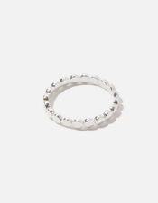 Sterling Silver Disc Band Ring, Silver (ST SILVER), large