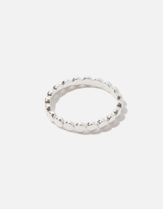 Sterling Silver Disc Band Ring, Silver (ST SILVER), large