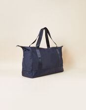 Weekend Bag with Recycled Nylon, Blue (NAVY), large