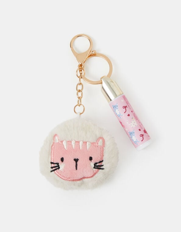 Girls Cat Lip Balm Bag Charm, , large