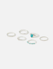 Super Classics Turquoise Stacking Ring Multipack, Blue (TURQUOISE), large