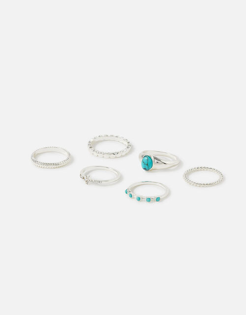 Super Classics Turquoise Stacking Ring Multipack, Blue (TURQUOISE), large