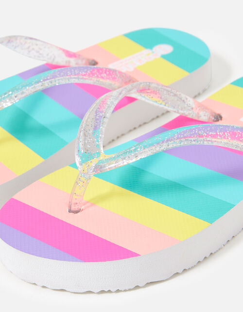 Rainbow Stripe Flip Flops Multi | Girls flip flops & Sandals ...