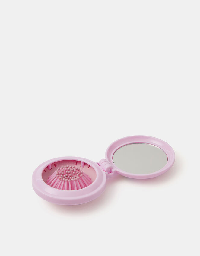 Girls Unicorn Compact Hair Brush, , large