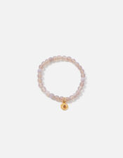 Gold-Plated Power Stone Grey Agate Bracelet, , large