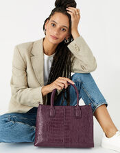 Caroline Handheld Bag, Red (BURGUNDY), large