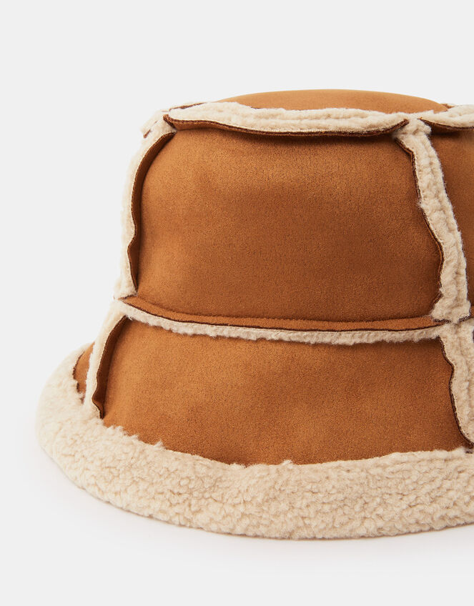 Faux Shearling Bucket Hat, , large