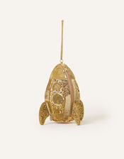 Hand-Beaded Golden Rocket Bag, , large