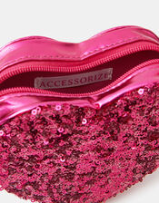 Girls Sequin Heart Bag, , large