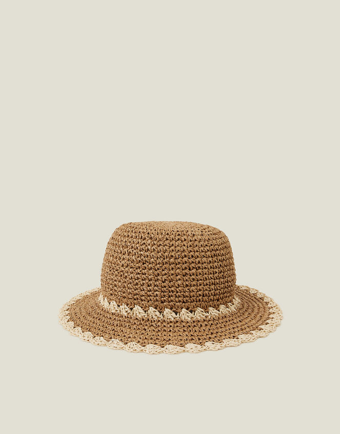 Two-Tone Scallop Edge Bucket Hat, , large