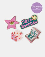 4-Pack Book Club Embroidered Iron-On Patches, , large