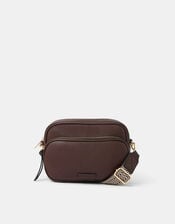 Double Zip Camera Bag, Brown (CHOCOLATE), large