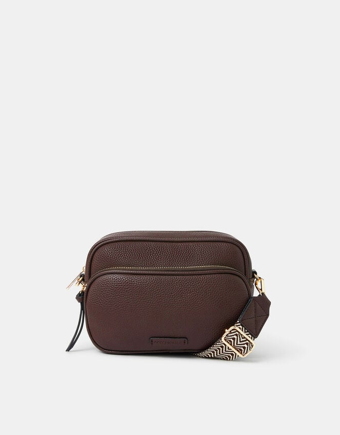 Double Zip Camera Bag, Brown (CHOCOLATE), large