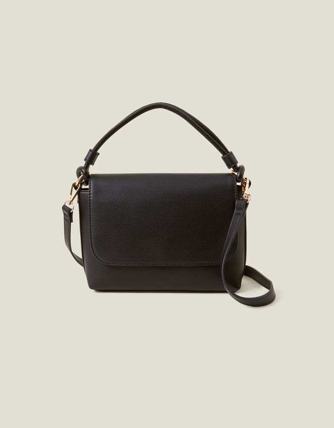 Double Strap Handheld Bag, Black (BLACK), large