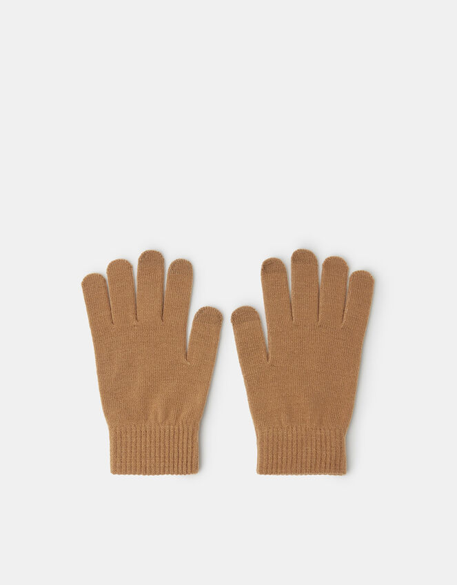 Stretch Touchscreen Gloves, Camel (CAMEL), large