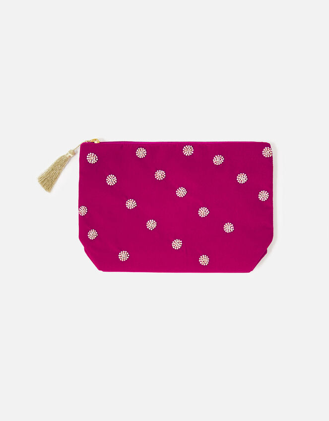 Polka Dot Large Makeup Bag, , large