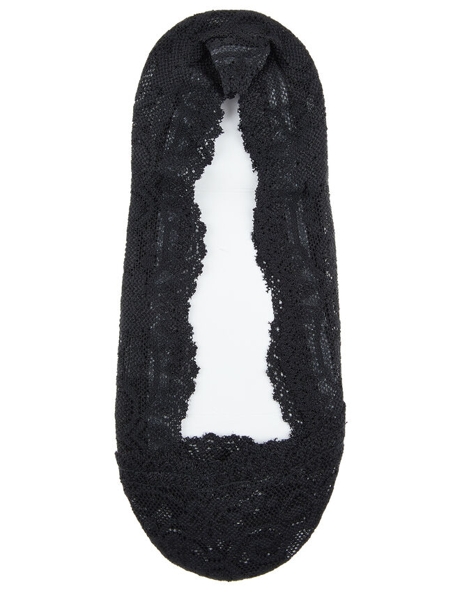 Lace Footsie Sock Set, Black (BLACK), large