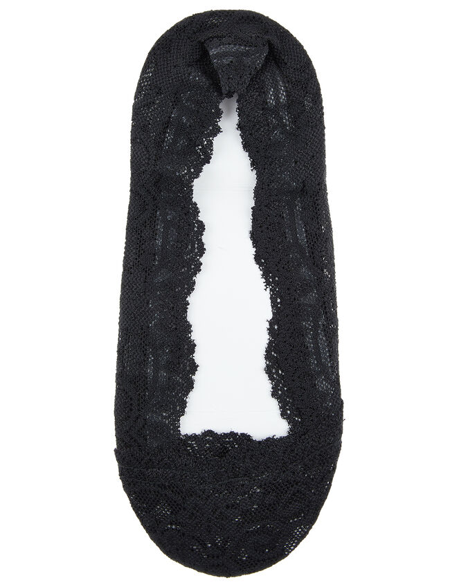 Lace Footsie Sock Set, Black (BLACK), large