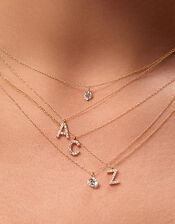 Lab Grown Diamond 0.1ct Pendant Necklace 9ct Gold, , large