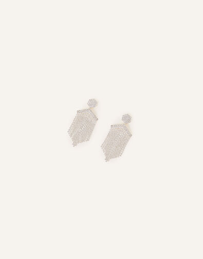 Statement Stud Waterfall Earrings, , large