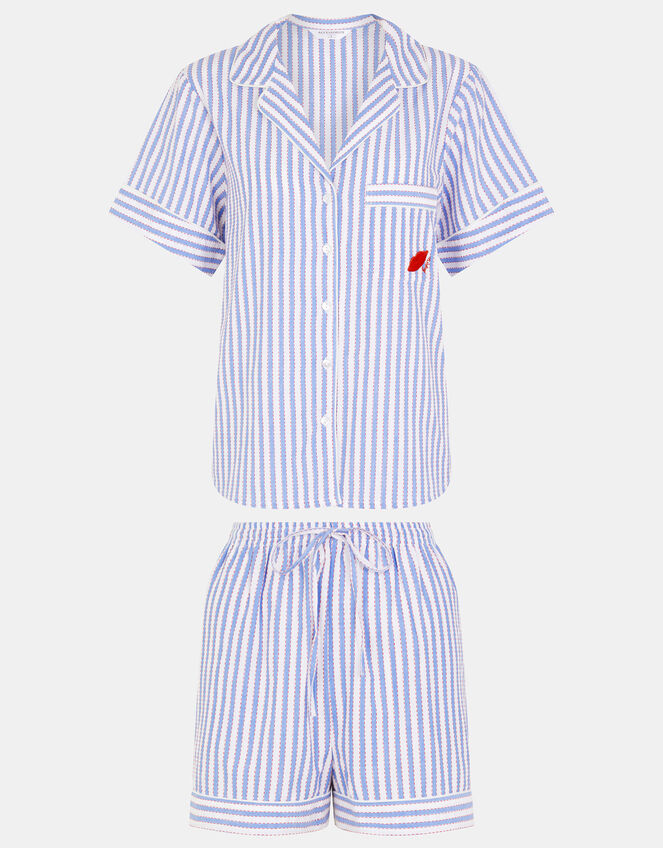 Bisou Stripe Short Pyjamas Set, Blue (BLUE), large