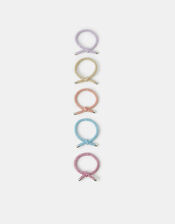 5-Pack Metallic Knot Cord Hair Bands, , large