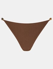 Beaded Strap Bikini Bottoms, Brown (BROWN), large