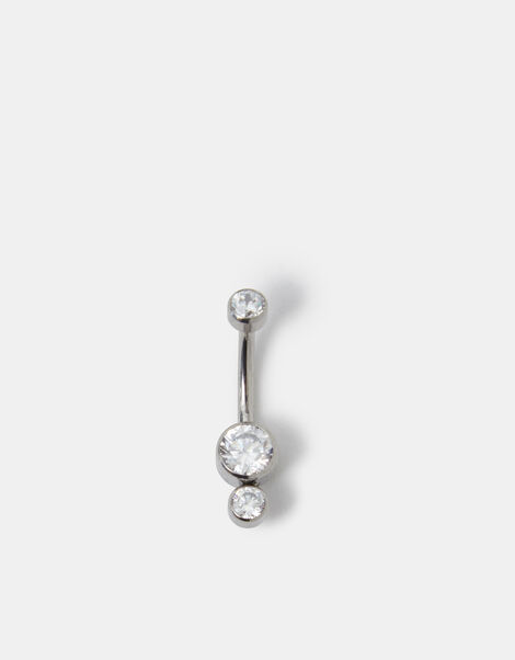 Titanium Diamanté Belly Bar, , large