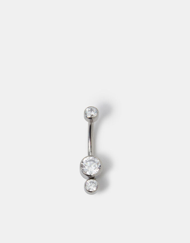Titanium Diamanté Belly Bar, , large