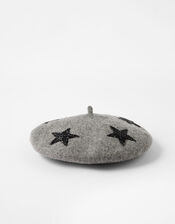 WISH UPON A STAR Beret, Grey (GREY), large