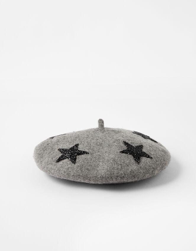 WISH UPON A STAR Beret, Grey (GREY), large