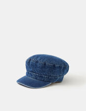 Denim Baker Boy Hat, , large