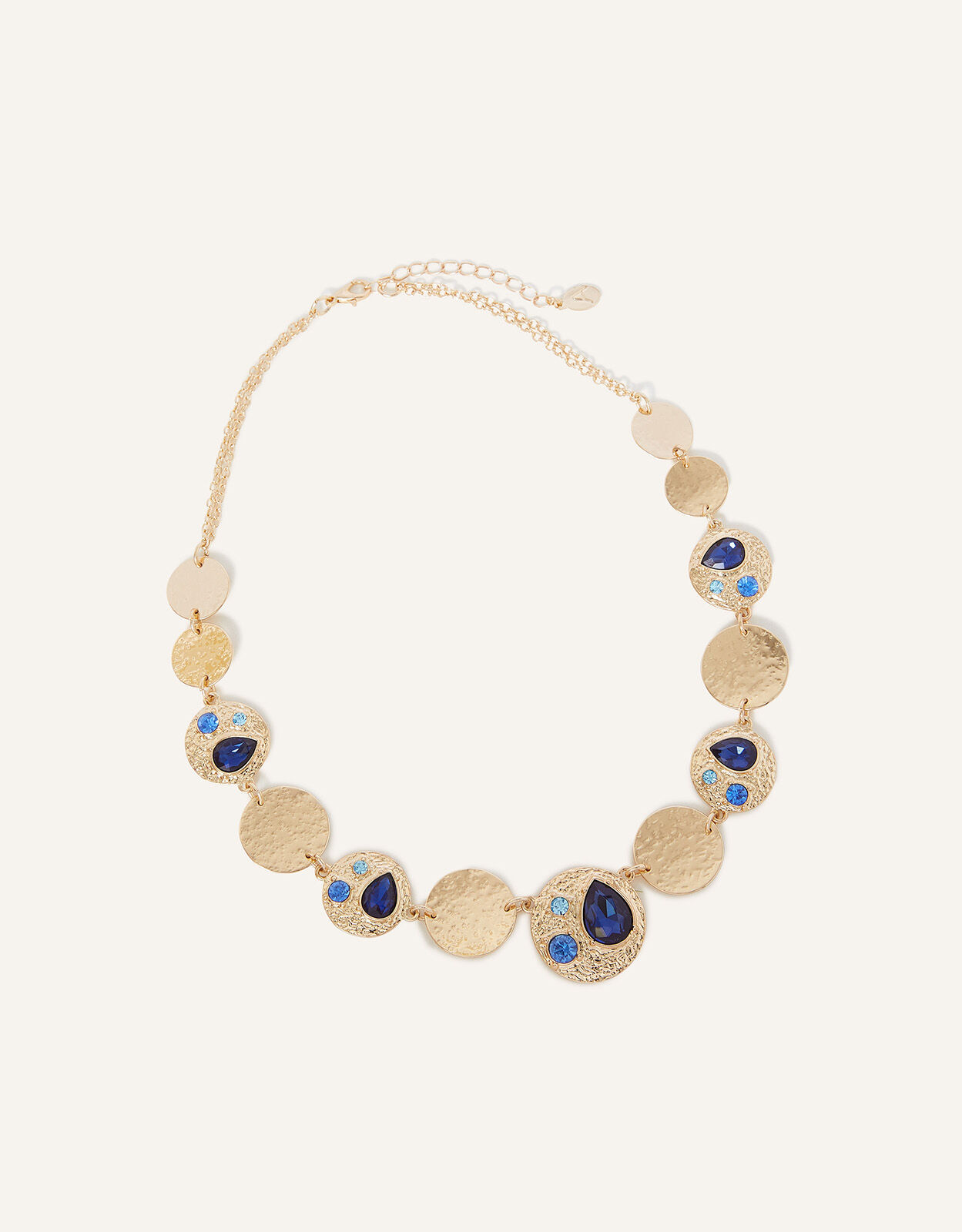 Gem Disc Statement Necklace